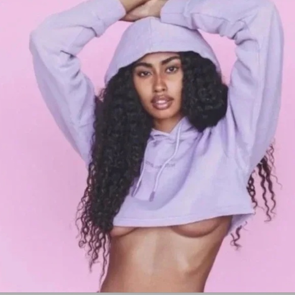 Voight by Valentina Women Cum First Cropped Hoodie - Picture 1 of 8